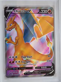 Pokemon TCG Charizard v Sword & Shield Holo PSA 5 SWSH050 - Image 4