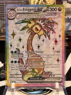 Pokemon TCG Alolan Exeggutor EX 225/191 Surging Sparks Ultra Rare Holo CO 13V - Image 1