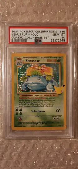 Venusaur - Celebrations - PSA 10 GEM MT - 25th Anniversary - Pokemon TCG- 15/102 - Image 1