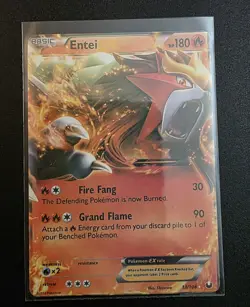 Pokemon TCG Entei EX 13/108 Dark Explorers Ultra Rare MP - Image 1