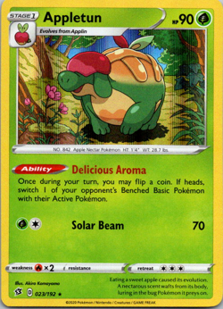 Appletun - 023/192 - Holo Rare (S&S :Rebel Clash) Pokemon TCG NM - Image 1