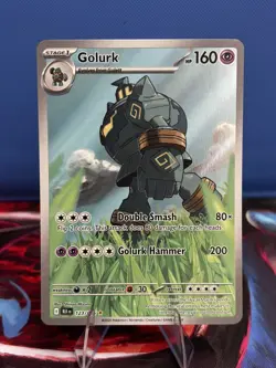 Golurk 123/086 NM – Illustration Rare Holo – 2025 Pokemon TCG S&V Black Bolt - Image 1