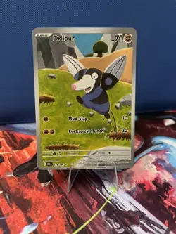 Drillbur 124/086 Illustration Rare Pokemon TCG S&V: Black Bolt NM/M - Image 1