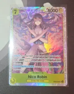 Bandai One Piece CCG Heroines Nico Robin EB03-055 Holo 7 Cost 8000 Power - Image 1