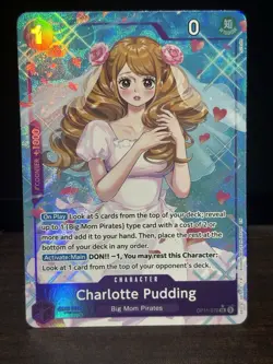 One Piece Card Game Charlotte Pudding (Alternate Art) OP11-070 SR NM English - Image 1