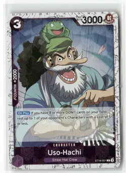 Uso-Hachi ST18-001 Foil One Piece Game Purple Monkey.D.Luffy Card - Image 1