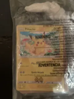 McDonalds Pikachu Holo Promo 2018 Pokemon Card Still Sealed With Reshiram Toy - Image 2
