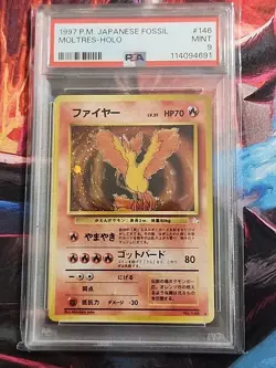 Moltres No.146 Fossil Japanese Pokemon TCG Card PSA 9 - Image 1