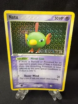 Pokemon TCG Natu Reverse Holo Stamped Card 66/107 2005 EX Deoxys - Image 1