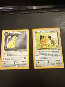 Pokemon TCG Promo Card Lot - Dark Persian 17, Meowth 10 - Wizards 1999 - Image 1