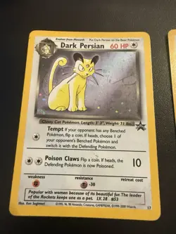 Pokemon TCG Promo Card Lot - Dark Persian 17, Meowth 10 - Wizards 1999 - Image 2