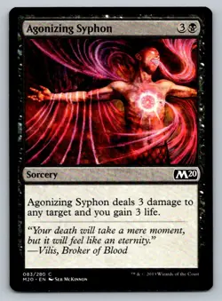 Agonizing Syphon Magic The Gathering Core Set 2020 M20 MTG Card FREE SHIPPING ! - Image 3