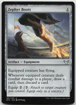 Zephyr Boots 261 Uncommon Strixhaven: School of Mages NM MTG - Image 1