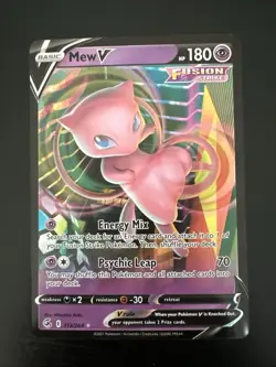 Pokemon TCG Fusion Strike Mew v 113/264 Ultra Rare Near Mint Condition - Image 1