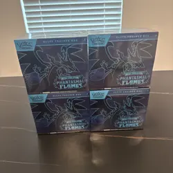 LOT OF 4 Pokemon TCG PHANTASMAL FLAMES Elite Trainer Box ETB - Sealed - Image 1