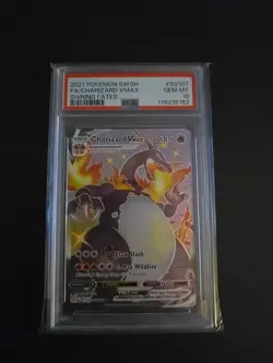 POKEMON SWORD & SHIELD SHINING FATES #SV107 CHARIZARD VMAX PSA 10 - Image 1