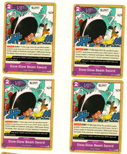 Set Of 4 Slow Slow Beam Sword OP07-076 One Piece Trading Card - Image 1