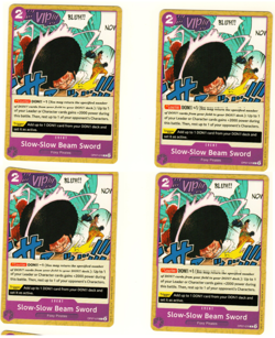 Set Of 4 Slow Slow Beam Sword OP07-076 One Piece Trading Card - Image 3