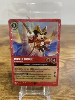 (*Sealed*) Mickey Mouse - Pirate Captain 18 Disney Lorcana Promo Card Holo - Image 1