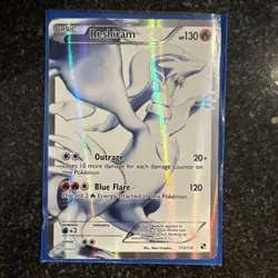 Pokemon TCG Reshiram Black & White Full Art Ultra Rare Holo Card 113/114 - Image 1