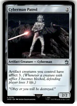 Cyberman Patrol NM Doctor Who MTG Magic The Gathering Artifact English Card - Image 1