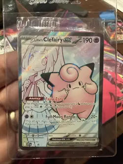 Pokemon TCG Lillie's Clefairy EX 195 Scarlet & Violet Promo Card SEALED NEW - Image 1