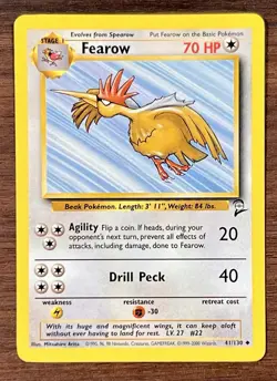 Fearow 41/130 - Base Set 2 - Pokemon Card - NM* - Image 1
