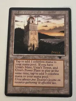 Magic the Gathering MTG Antiquities Urza's Tower (SHORE) LP (Beta Bob) - Image 1