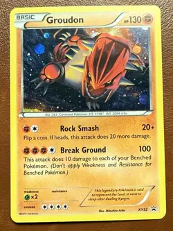 Pokemon Groudon XY52 Black Star Promo Holo XY Promos LP Pokemon Card Nintendo - Image 1