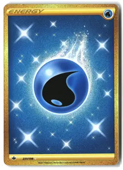 Water Energy ⭐ 231/198 Holo Secret Rare Chilling Reign 2021 Pokemon NM - Image 1