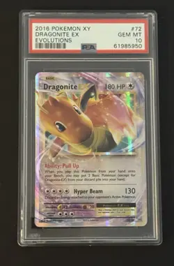 Pokemon XY Evolutions Dragonite EX 72/108 PSA 10 - Image 1