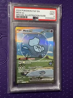 Pokemon Mew ex 232/091 SV: Paldean Fates PSA 9 - Bubble Mew - Image 1