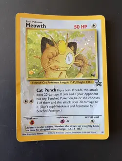 Pokemon TCG Meowth Wizards Black Star Promos 10 Holo Promo - Image 1