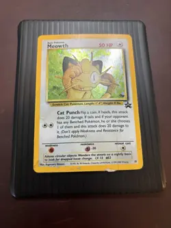 Pokemon TCG Meowth Black Star Gameboy Promo Holo 10/53 WOTC - DMG - Image 2