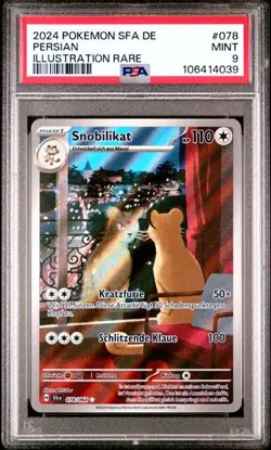 Pokemon Snobilikat PSA9 Nebel der Sagen SFA 078 2024 Deutsch ILLUSTRATION RARE - Image 1