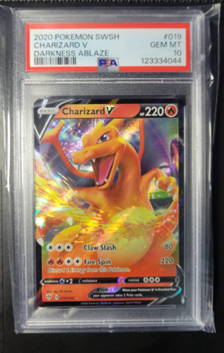 CHARIZARD V DARKNESS ABLAZE HOLO 019/189 PSA 10 New Cert# POKEMON - Image 1