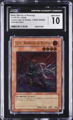 Rose Warrior of Revenge CSOC-EN000 Ultimate Rare Yugioh CGC 10 GEM MINT *POP 1* - Image 1