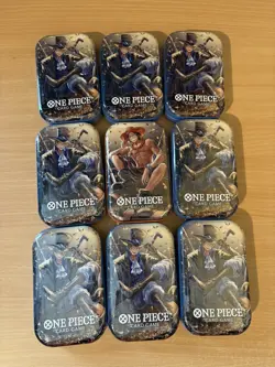 (LOT OF 9) One Piece Card Game 2-Pack Mini Tin Set Vol 2 OP13 - Image 1