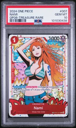 2024 ONE PIECE OP06-WINGS OF THE CAPTAIN #007 NAMI PSA 10 - Image 1
