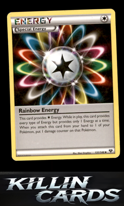 Rainbow Energy 131/146 Pokemon Uncommon XY Base Set Card LP - Image 1