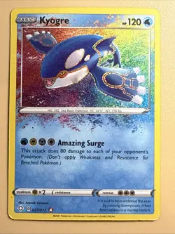 Pokemon TCG Kyogre Shining Fates Holo Card 021/072 Amazing Rare, LP - Image 1