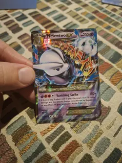Pokemon TCG XY: Breakthrough M Mewtwo EX Ultra Rare Holo Card 63/162 NM Clean! - Image 1