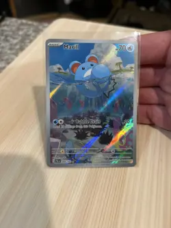 Pokemon TCG Marill Paldea Evolved Holo Card 204/193 Illustration Rare - Image 1