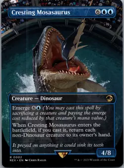 MTG Normal Cresting Mosasaurus (Borderless) R : Jurassic World Collection 2 NM - Image 1