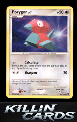 Porygon 81/106 Common Great Encounters Pokemon Card LP - Image 1