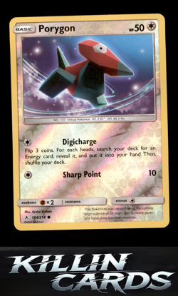 Reverse Holofoil Porygon (154) 154/214 Pokemon Common SM - Unbroken Bonds Card N - Image 1
