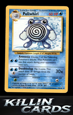 Poliwhirl 038/102 Uncommon Base Set Pokemon Card MP - Image 1
