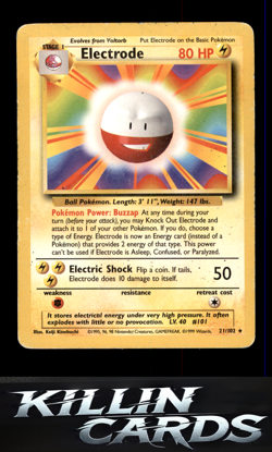 Electrode 021/102 Pokemon Rare Base Set Card LP - Image 1
