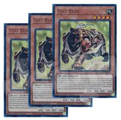 Yugioh - Test Bear x 3 - 1st Edition Ultra Rare NM - Free Holo Card - Image 1