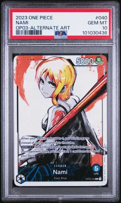 2023 ONE PIECE OP03-PILLARS OF STRENGTH #040 NAMI PSA 10 - Image 1